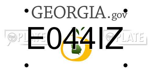 E044IZ Georgia License Plate