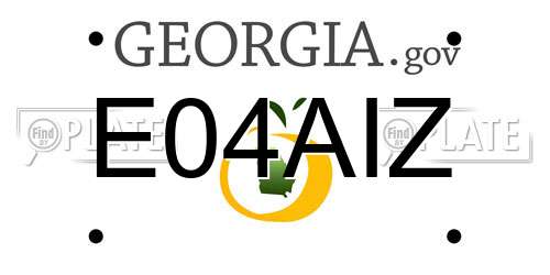 E04AIZ Georgia License Plate