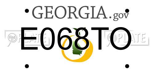 E068TO Georgia License Plate