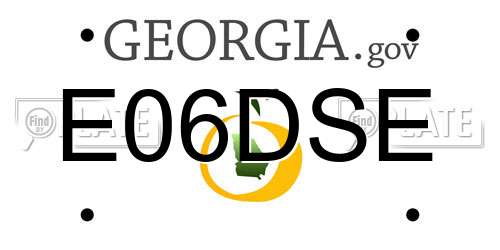 E06DSE Georgia License Plate