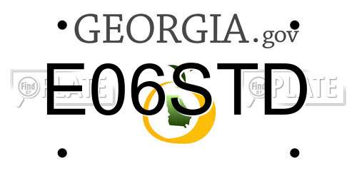E06STD Georgia License Plate