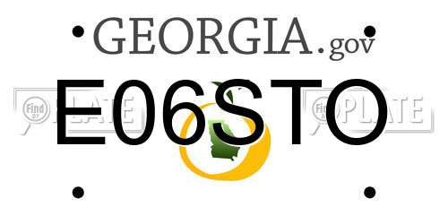E06STO Georgia License Plate