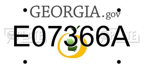 E07366A Georgia License Plate