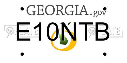 E10NTB Georgia License Plate