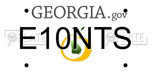 E10NTS Georgia License Plate