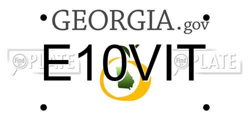 E10VIT Georgia License Plate