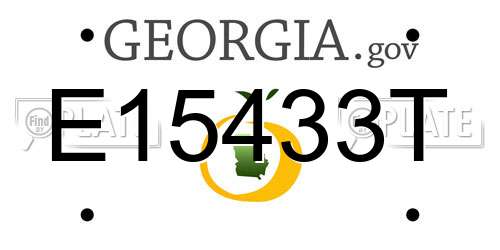 E15433T Georgia License Plate