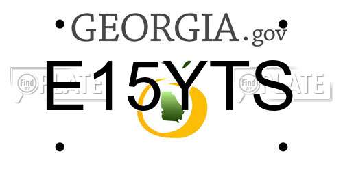 E15YTS Georgia License Plate