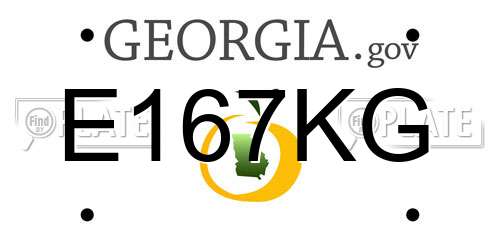 E167KG Georgia License Plate