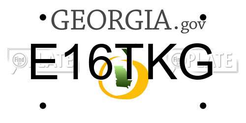 E16TKG Georgia License Plate