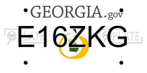 E16ZKG Georgia License Plate