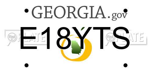 E18YTS Georgia License Plate
