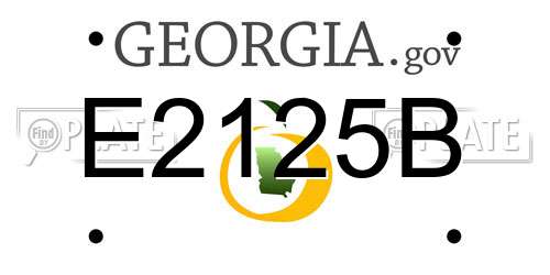 E2125B Georgia License Plate