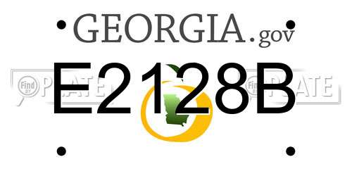 E2128B Georgia License Plate