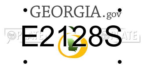 E2128S Georgia License Plate