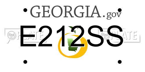 E212SS Georgia License Plate