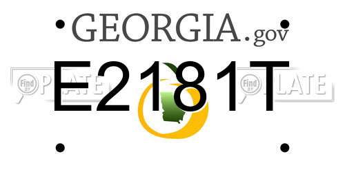 E2181T Georgia License Plate