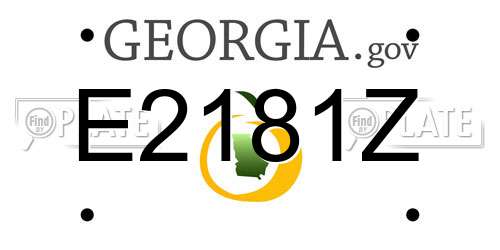 E2181Z Georgia License Plate