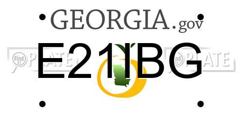 E21IBG Georgia License Plate