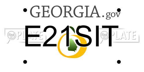 E21SIT Georgia License Plate