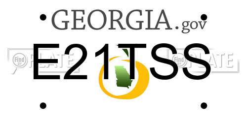 E21TSS Georgia License Plate