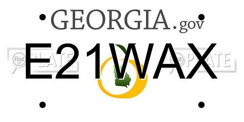 E21WAX Georgia License Plate