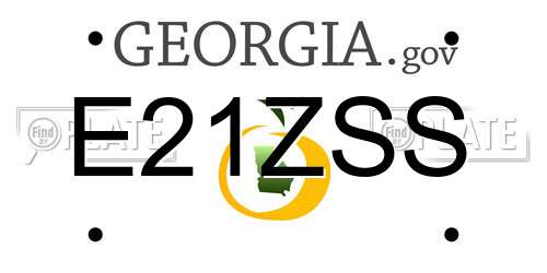 E21ZSS Georgia License Plate