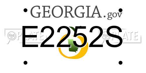 E2252S Georgia License Plate
