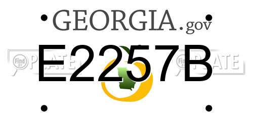E2257B Georgia License Plate