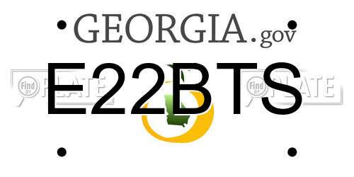 E22BTS Georgia License Plate