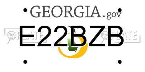 E22BZB Georgia License Plate
