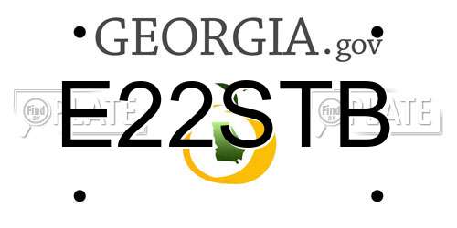 E22STB Georgia License Plate