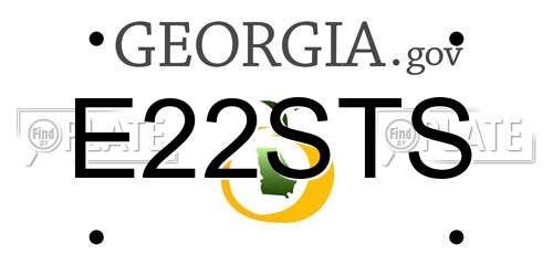 E22STS Georgia License Plate