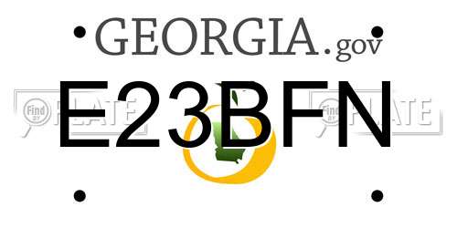 E23BFN Georgia License Plate
