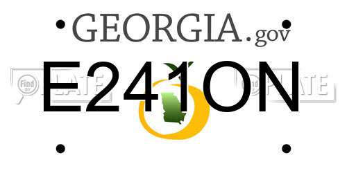 E241ON Georgia License Plate