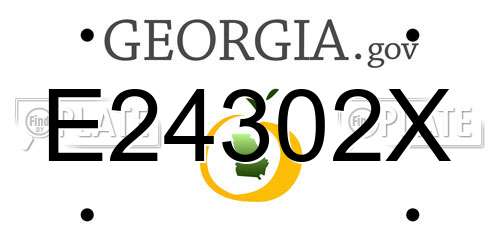 E24302X Georgia License Plate