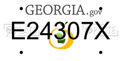 E24307X Georgia License Plate