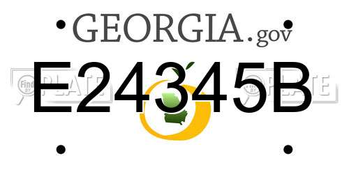 E24345B Georgia License Plate