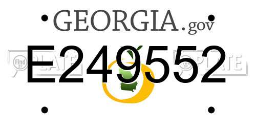 E249552 Georgia License Plate