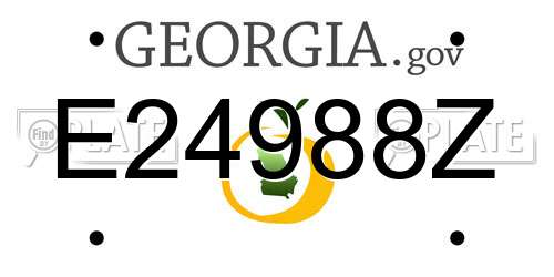 E24988Z Georgia License Plate