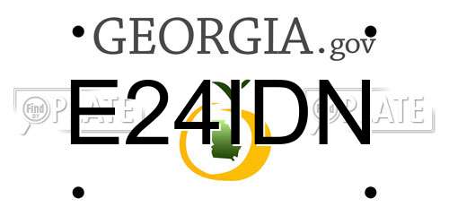 E24IDN Georgia License Plate