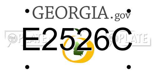 E2526C Georgia License Plate