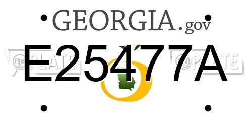 E25477A Georgia License Plate