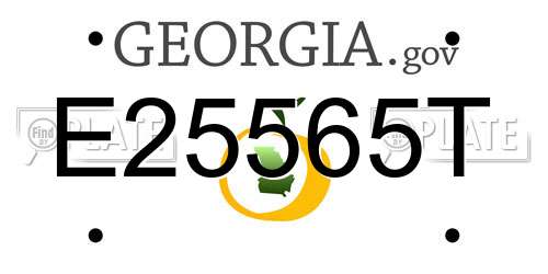 E25565T Georgia License Plate