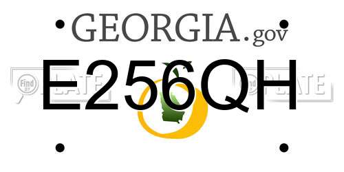 E256QH Georgia License Plate