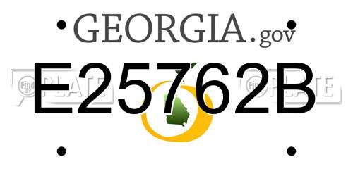 E25762B Georgia License Plate