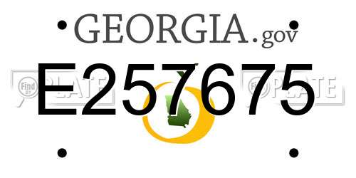 E257675 Georgia License Plate