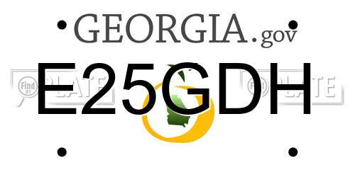 E25GDH Georgia License Plate