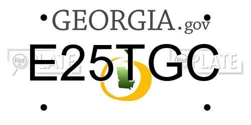 E25TGC Georgia License Plate
