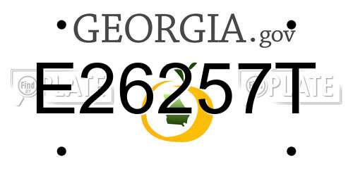 E26257T Georgia License Plate